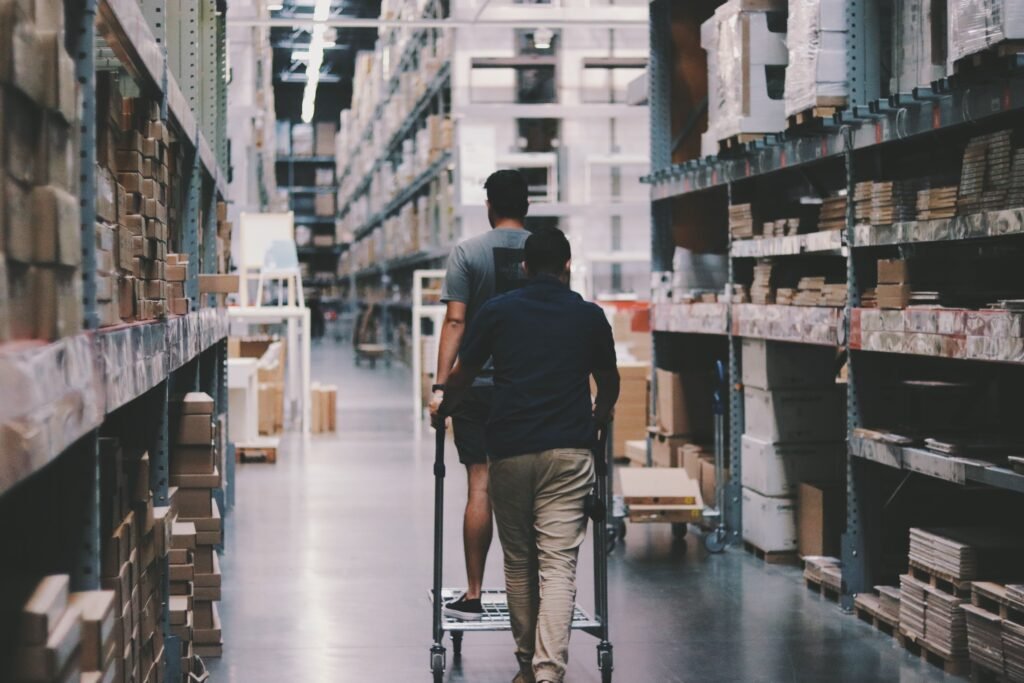 Warehouse logistics workers